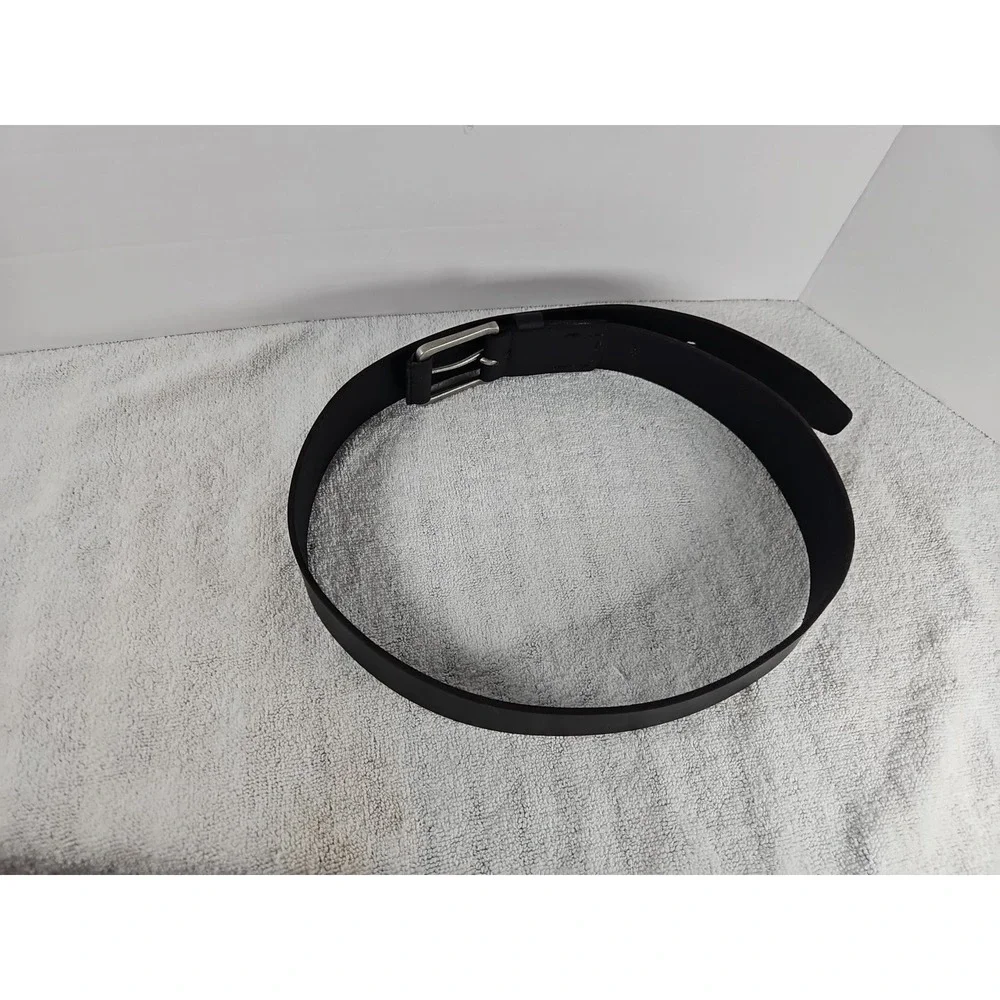 TIMBERLAND Unisex Plain‎ Black Genuine Leather Belt w/ Buckle Size 34 NEW